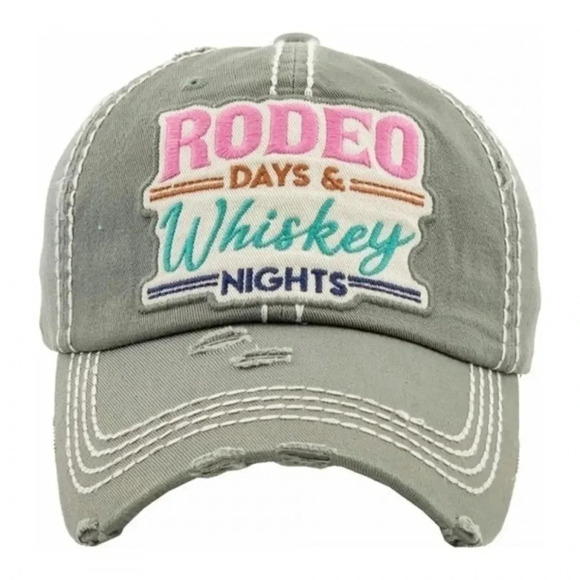 Boutique Rodeo Days & Whiskey Nights baseball cap boho western - Picture 4 of 5